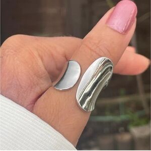 SALE 925 Anthropologie Adjustable silver statement ring